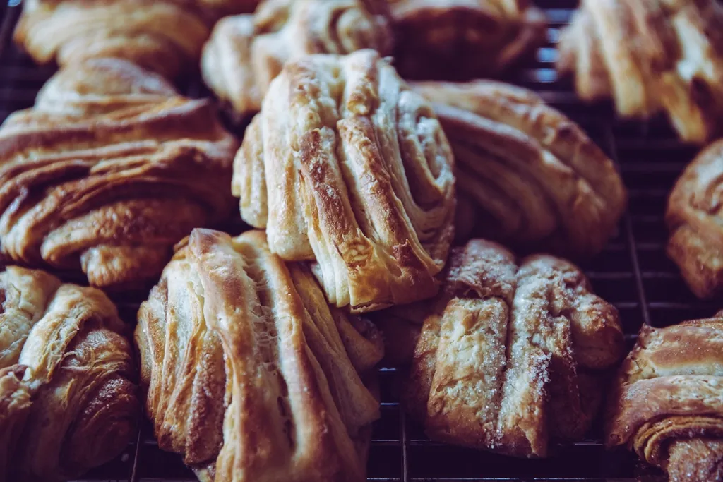 Hojaldre dulce de la pastelería